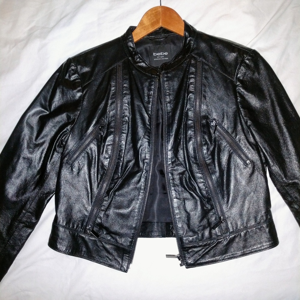 VINTAGE LEATHER CROPPED MOTOJACKET